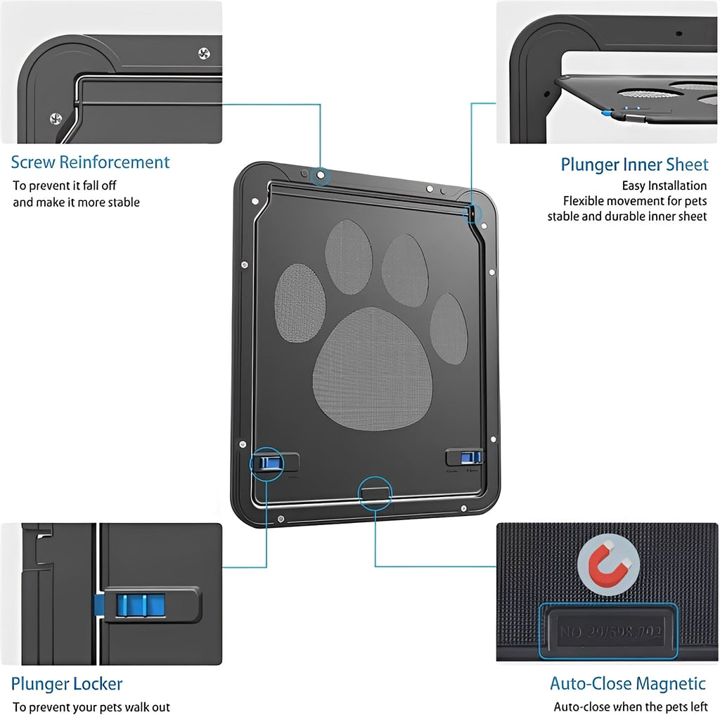 [Hometech] Pet Screen Door Insert with Mesh Flap for Dogs and Cats