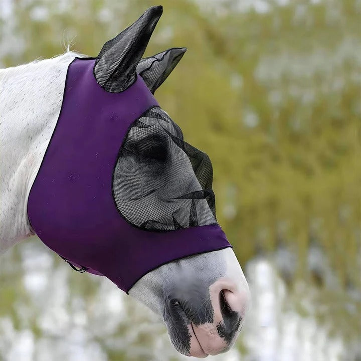 [Hometech] Protective Fly Mask for Horses with Mesh Design