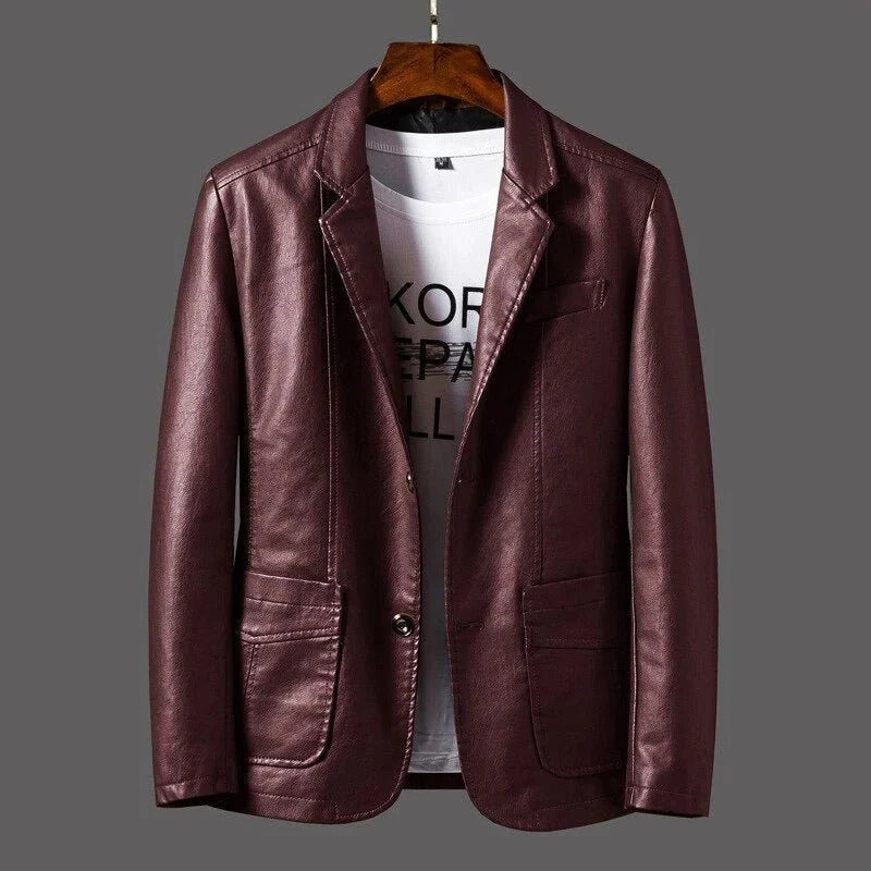 [Hometech] Classic Genuine Leather Jacket