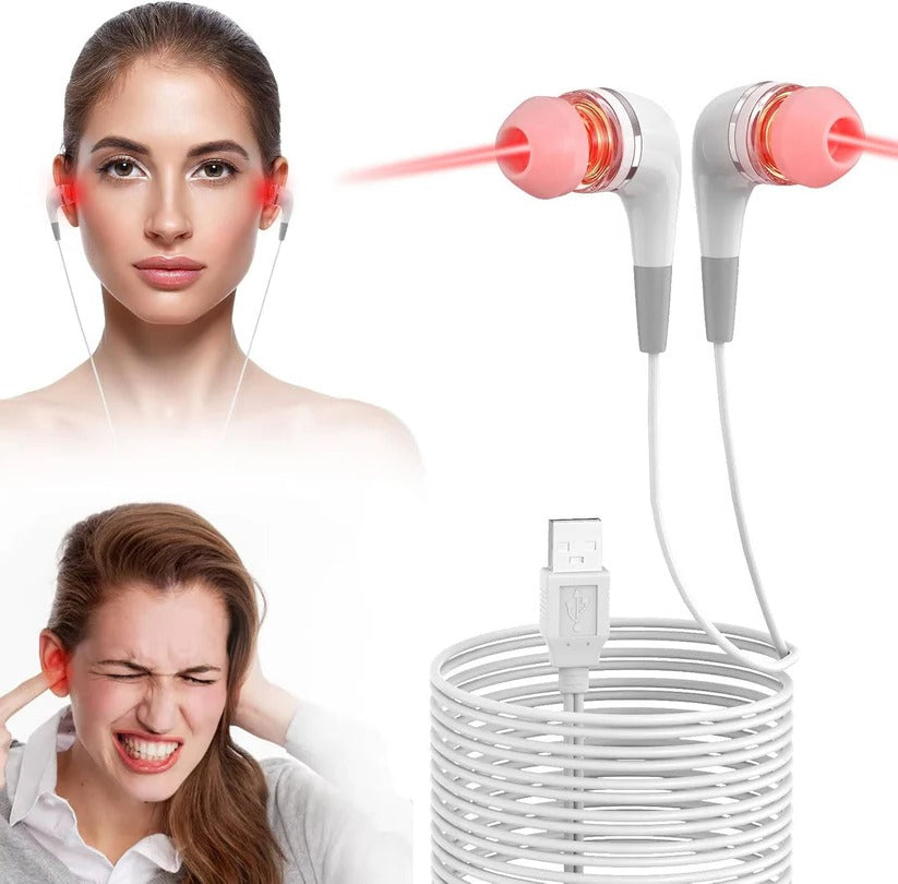 [Hometech] Portable 650nm LED Ear Device with Silicone Tips and USB Connection