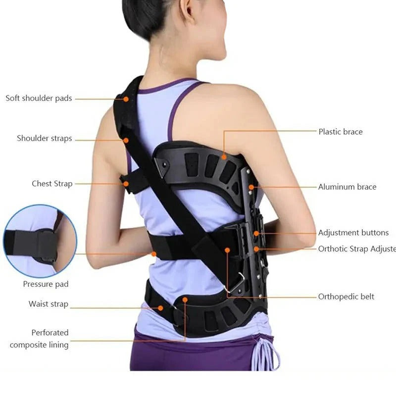 [Hometech] Adjustable Spinal Support Brace with Height Control and Posture Support