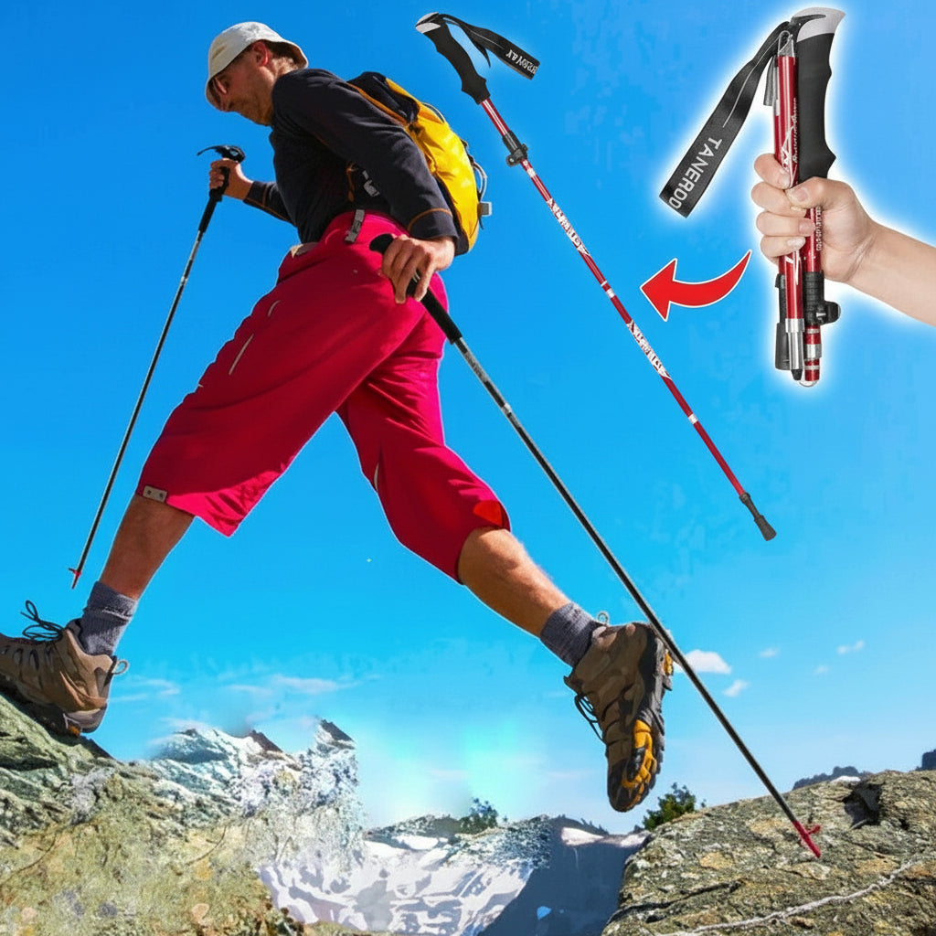 [Hometech] Foldable Hiking Pole and Adjustable Trekking Gear