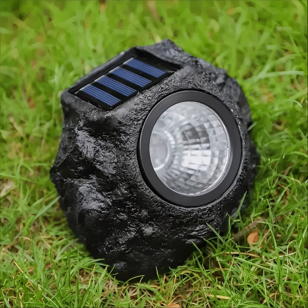 [Hometech] Solar LED Garden Spotlight with Stone Style and Light Sensor