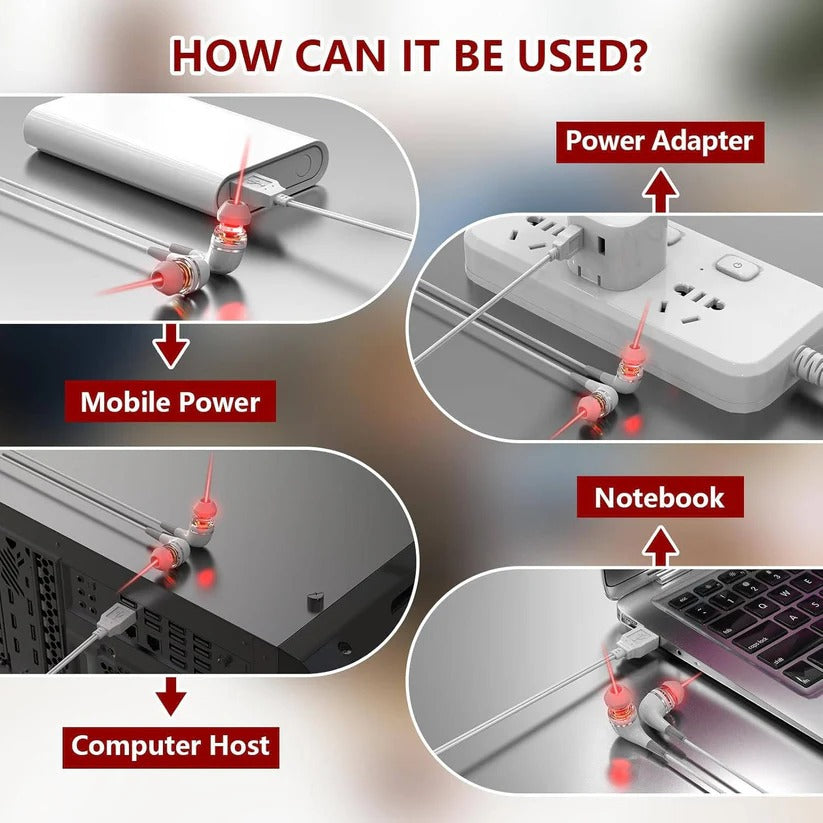 [Hometech] Portable 650nm LED Ear Device with Silicone Tips and USB Connection