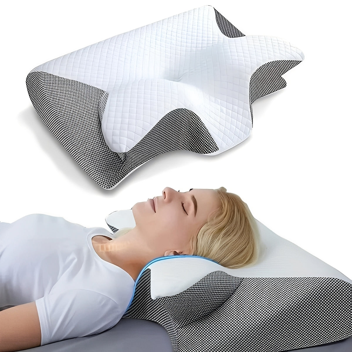 [Hometech] Ergonomic Pillow with Armrests for Side Sleepers