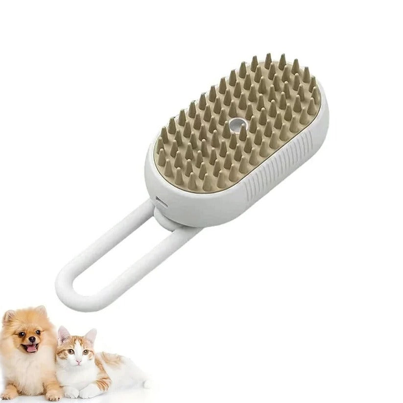 [Hometech] Pet Grooming Brush with Steam Spray and Hair Removal Comb
