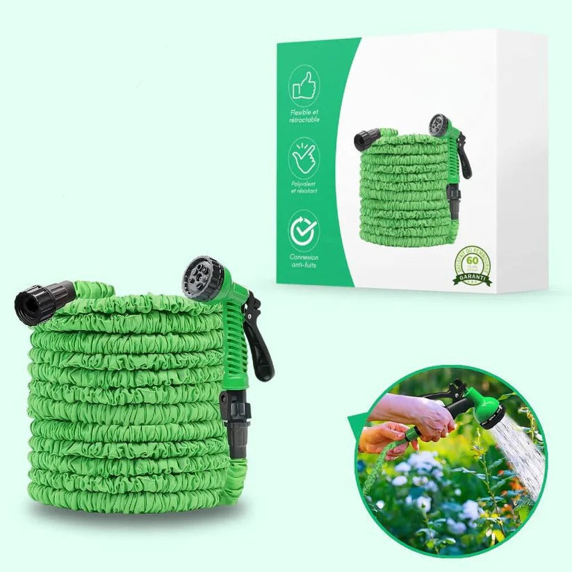 [Hometech] Flexible Expandable Garden Hose with 10 Nozzle Settings and Leak-Proof Fittings