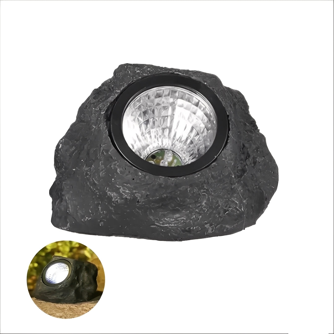 [Hometech] Solar LED Garden Spotlight with Stone Style and Light Sensor