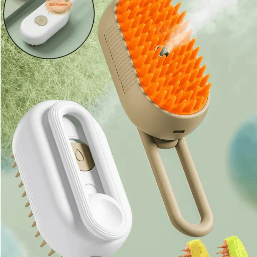 [Hometech] Pet Grooming Brush with Steam Spray and Hair Removal Comb