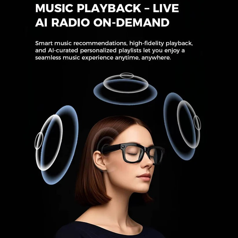 [Hometech] Smart Glasses with Built In Video Camera and Bluetooth Audio