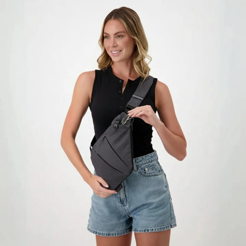 [Hometech] Unisex Crossbody Bag with Hidden Zipper and Secure Design
