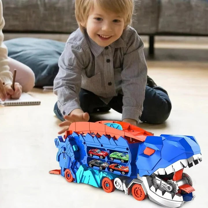 [Hometech] Dinosaur Toy Truck for Kids with Pull Back Action