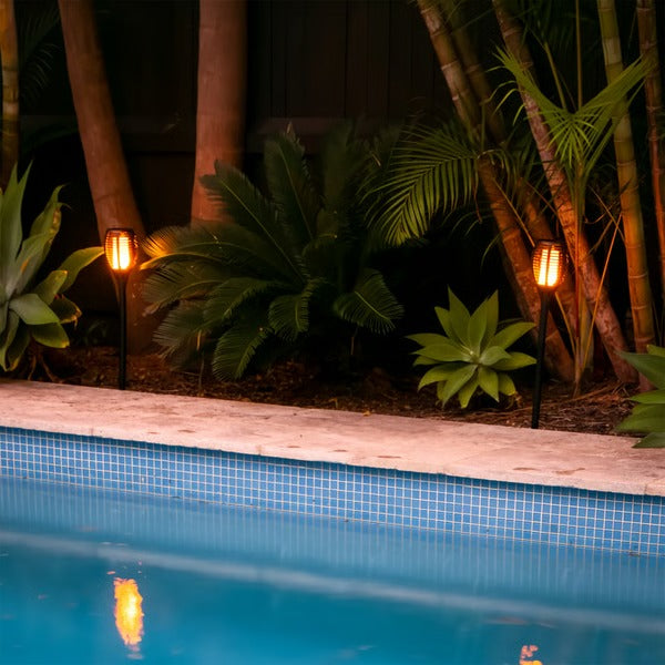 [Hometech] Solar Flame Torch Lights, Set of 2