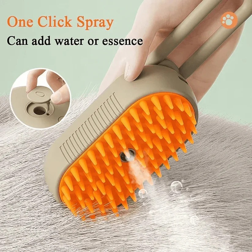[Hometech] Pet Grooming Brush with Steam Spray and Hair Removal Comb