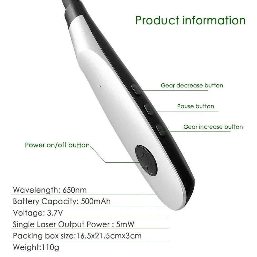 [Hometech] Rechargeable 650nm Red Light Device with Dual Ear and Nasal Probes
