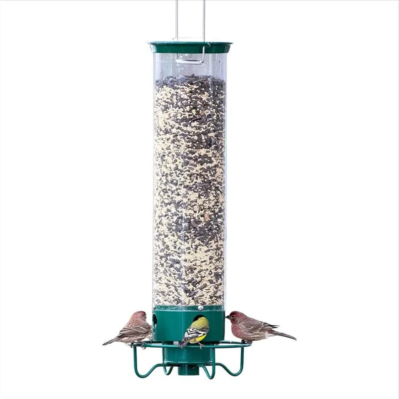[Hometech] Window Mounted Metal Bird Feeder and Weight-Activated Perch for Seed Feeding