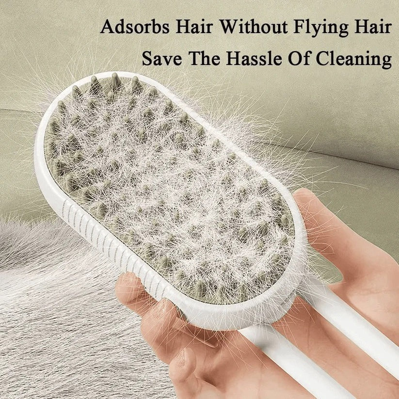 [Hometech] Pet Grooming Brush with Steam Spray and Hair Removal Comb