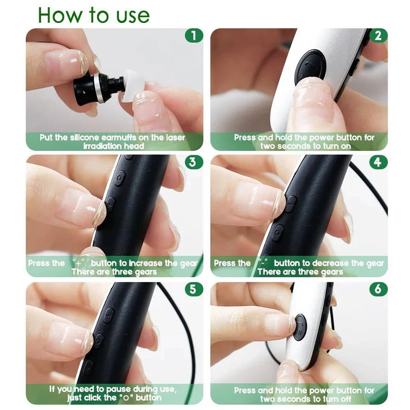 [Hometech] Rechargeable 650nm Red Light Device with Dual Ear and Nasal Probes