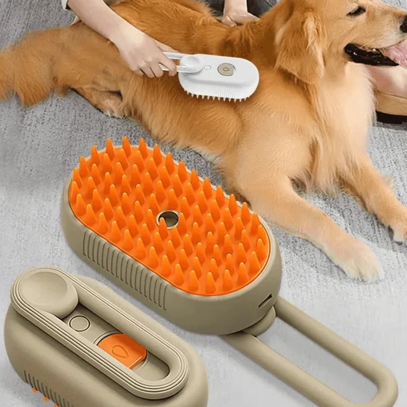 [Hometech] Pet Grooming Brush with Steam Spray and Hair Removal Comb