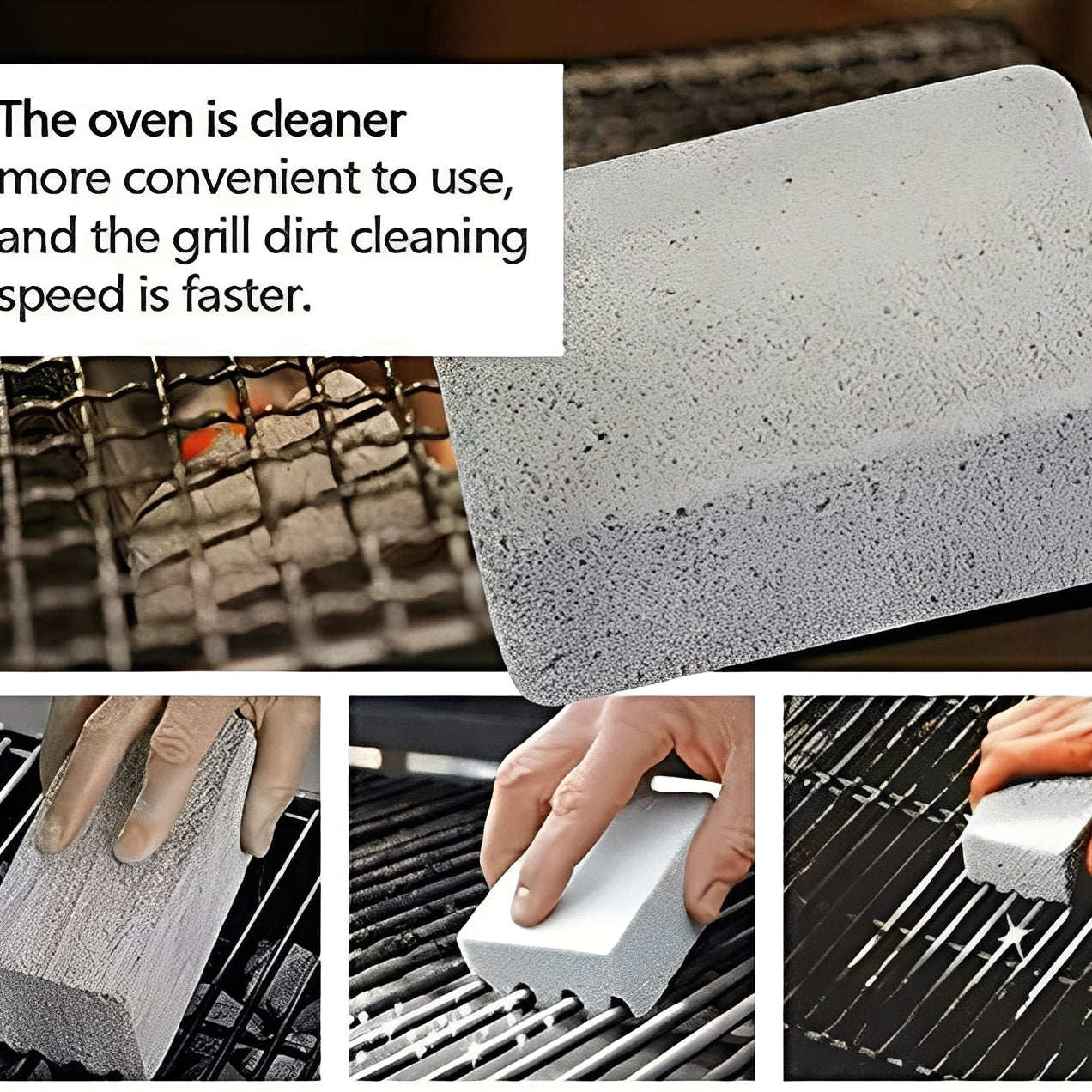 [Hometech] BBQ Grill Cleaning Bricks Pumice Stone Scrubber, Set of 5