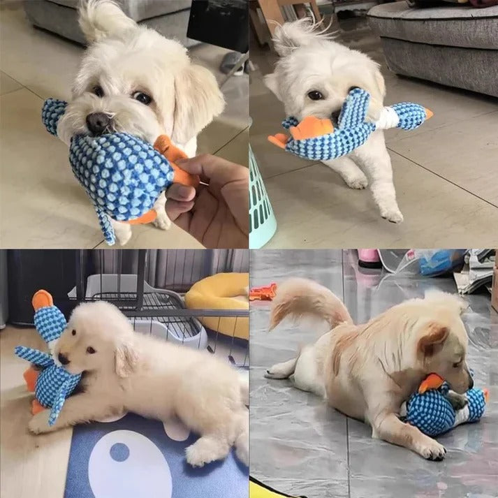 [Hometech] Dog Chew Toy with Plush Material and Built In Squeaker