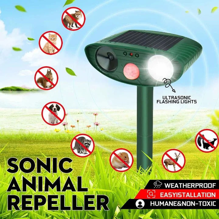[Hometech] Solar Powered Ultrasonic Chipmunk Repeller for Outdoor Use