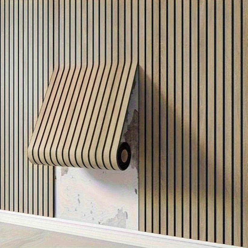 [Hometech] Peel and Stick 3D PVC Wall Panels with Textured Wood Grain Finish