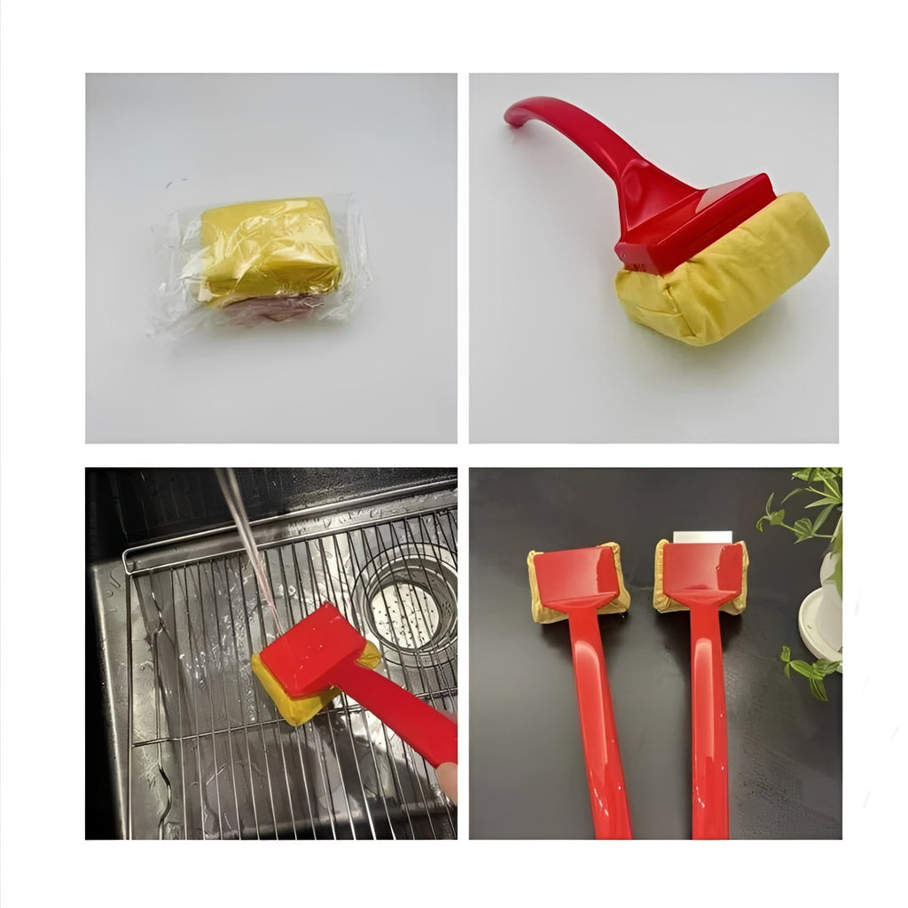 [Hometech] Long Handle BBQ Grill Cleaner Brush with Steam Scrub Pad