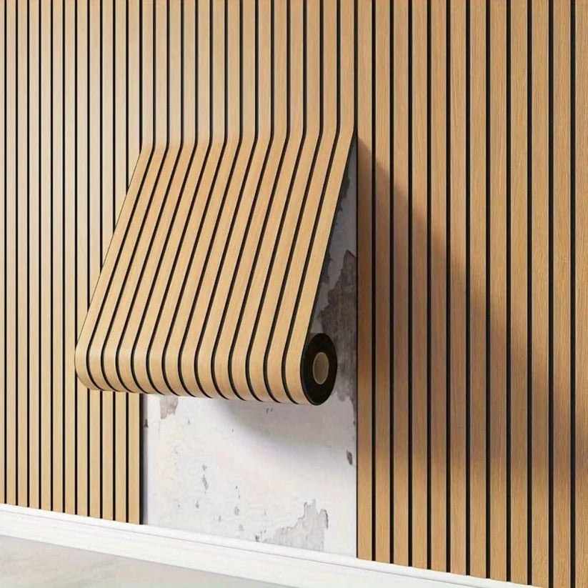 [Hometech] Peel and Stick 3D PVC Wall Panels with Textured Wood Grain Finish