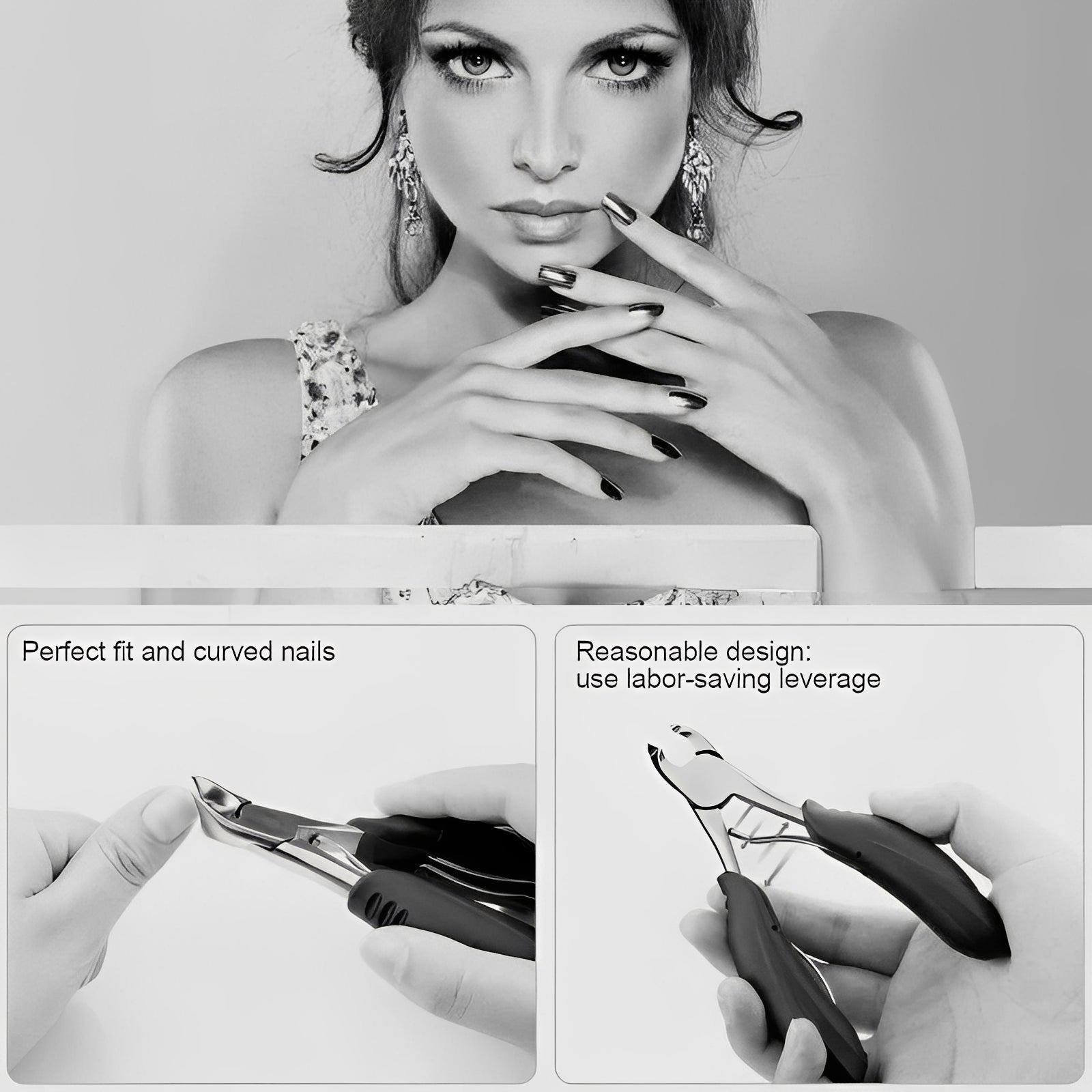 [Hometech] Toenail Clipper for Thick Nails with Curved Blade Design