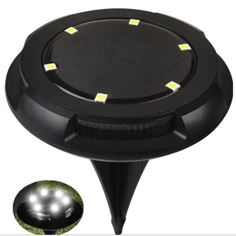 [Hometech] Outdoor Solar LED Ground Lights with Disk Style Design