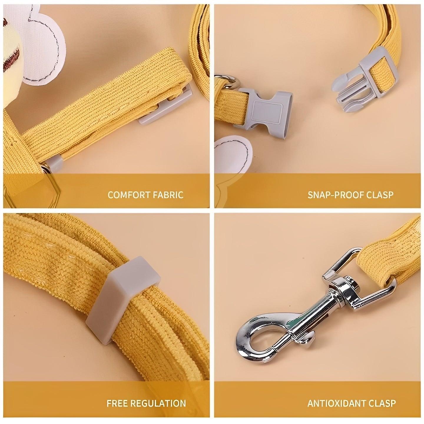 [Hometech] Cat Harness and Collar with Adjustable Straps