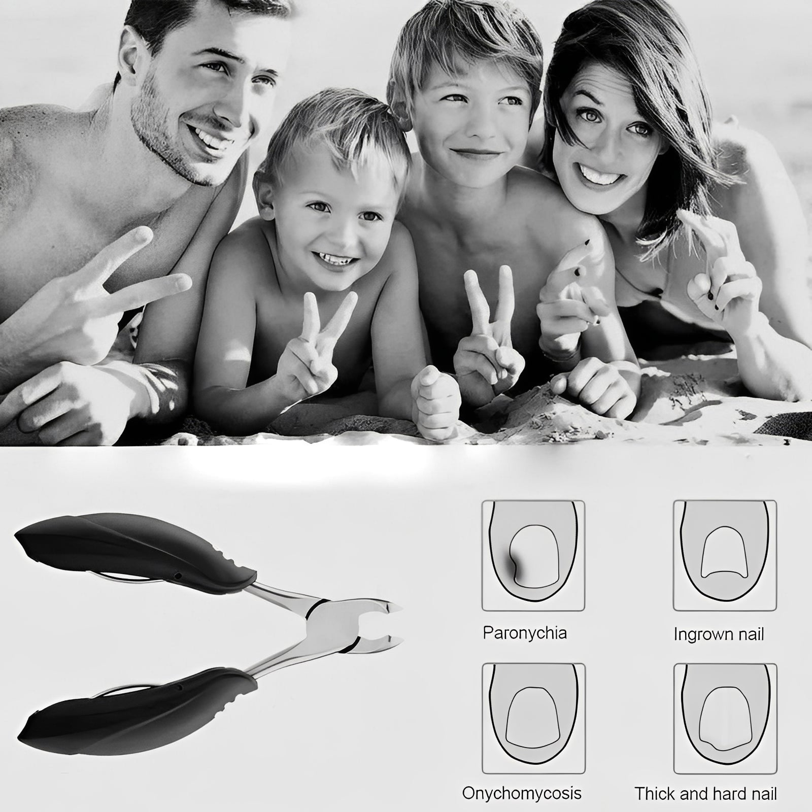 [Hometech] Toenail Clipper for Thick Nails with Curved Blade Design