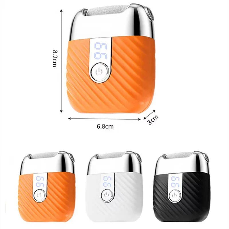 [Hometech] USB Rechargeable Electric Foot File with 3 Interchangeable Grinding Heads, Dual Speed and LED Light