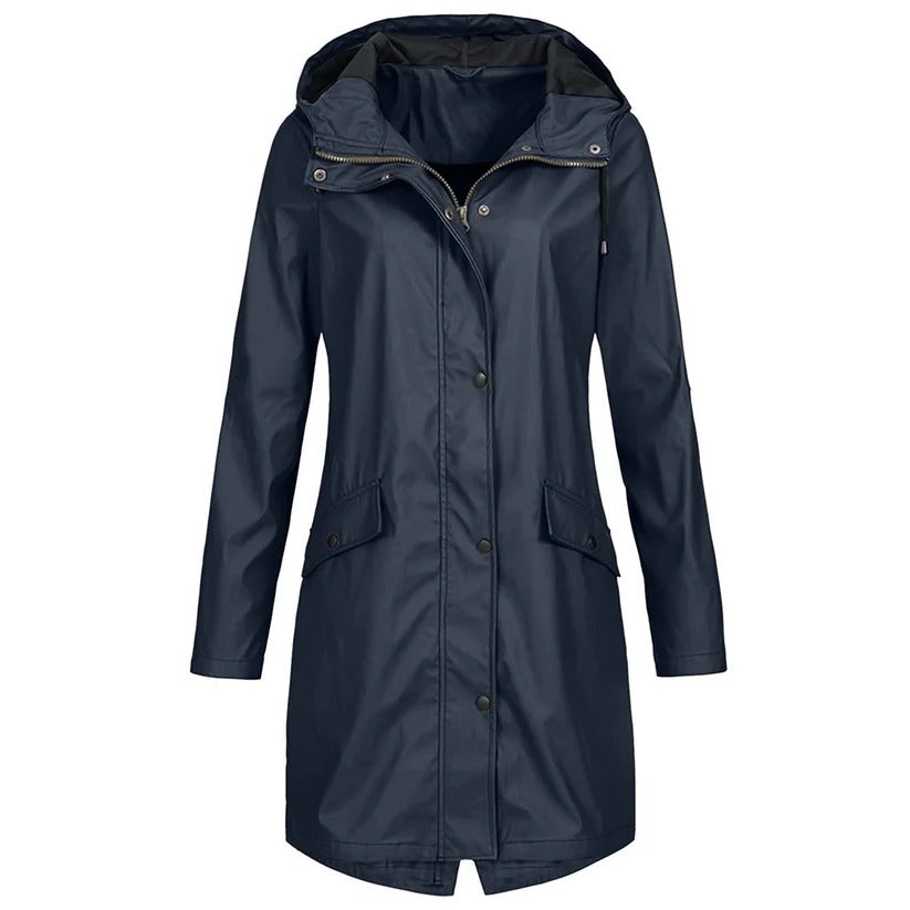 [Hometech] Women's Waterproof Rain Jacket with Lightweight Packable Design
