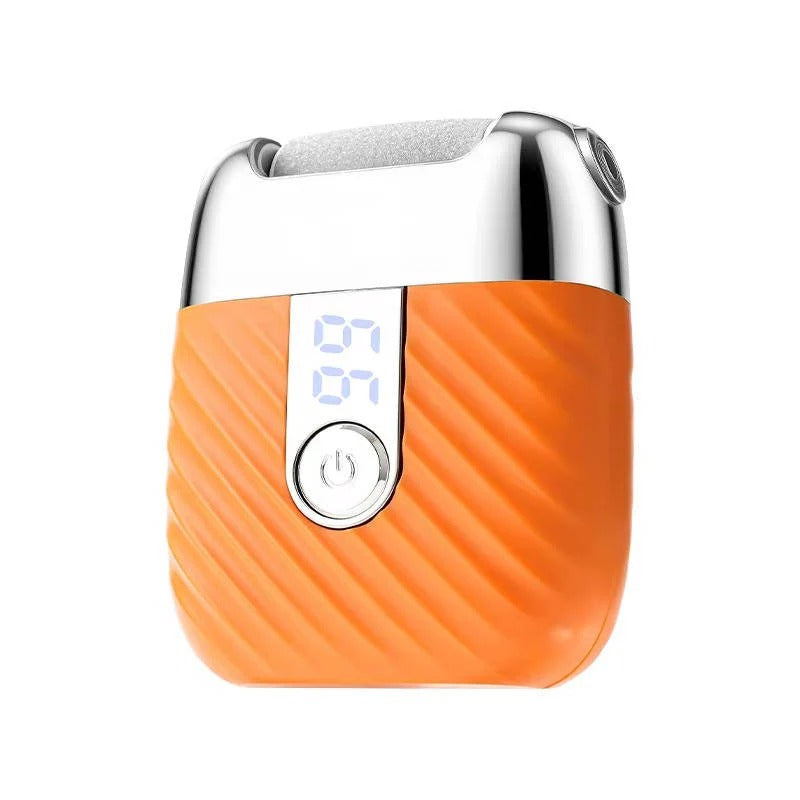 [Hometech] USB Rechargeable Electric Foot File with 3 Interchangeable Grinding Heads, Dual Speed and LED Light