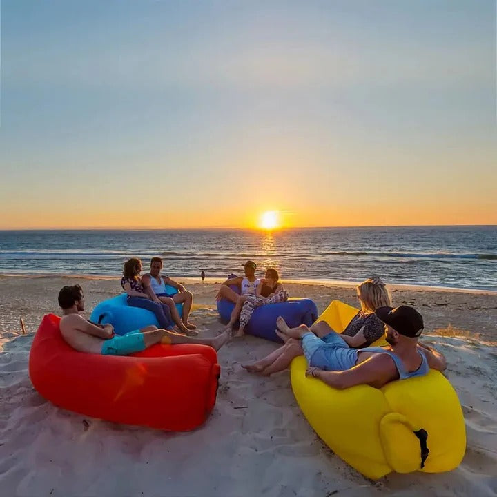 [Hometech] Outdoor Air Lounger Inflatable Air Mattress for Camping and Travel