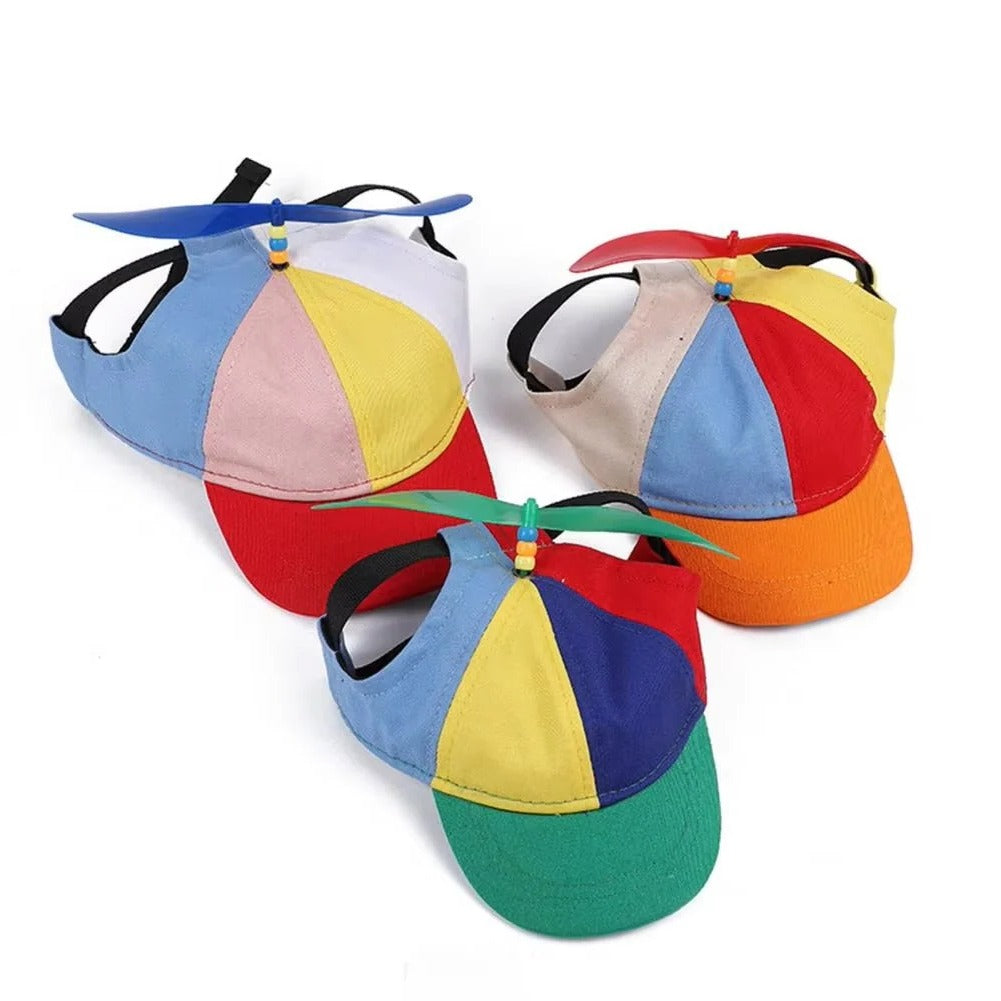 [Hometech] Adjustable Pet Cap with Decorative Propeller