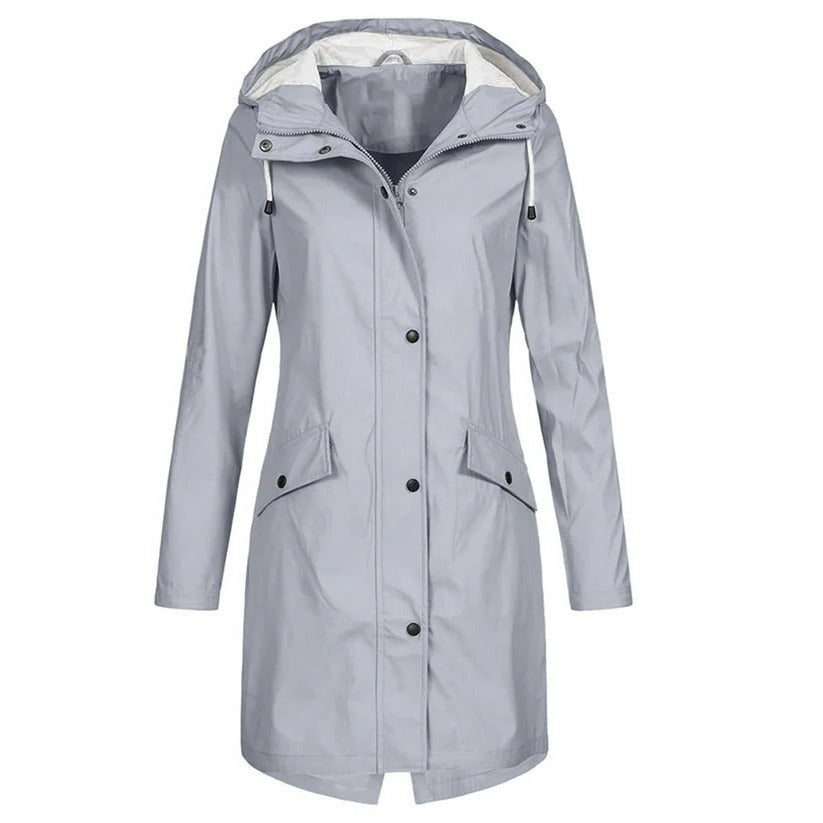 [Hometech] Women's Waterproof Rain Jacket with Lightweight Packable Design
