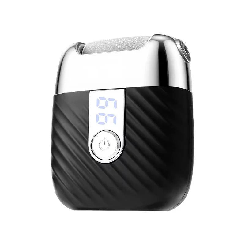 [Hometech] USB Rechargeable Electric Foot File with 3 Interchangeable Grinding Heads, Dual Speed and LED Light