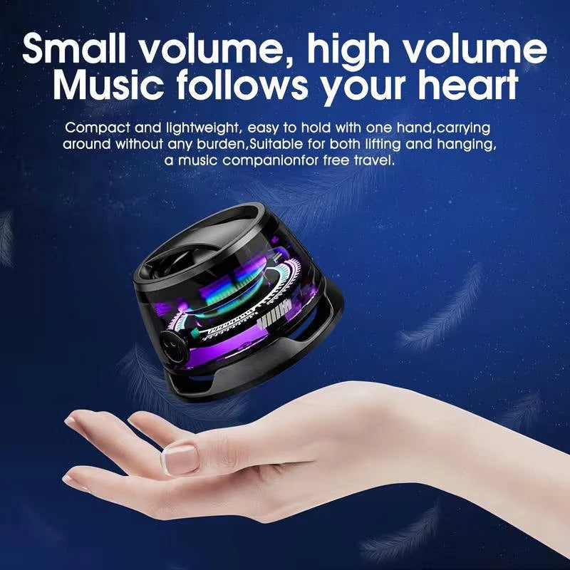 [Hometech] Mini Bluetooth 5.3 Speaker with Magnetic Base and RGB Lighting