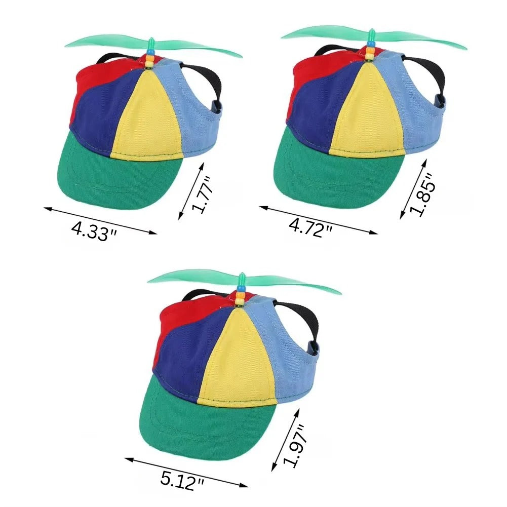 [Hometech] Adjustable Pet Cap with Decorative Propeller