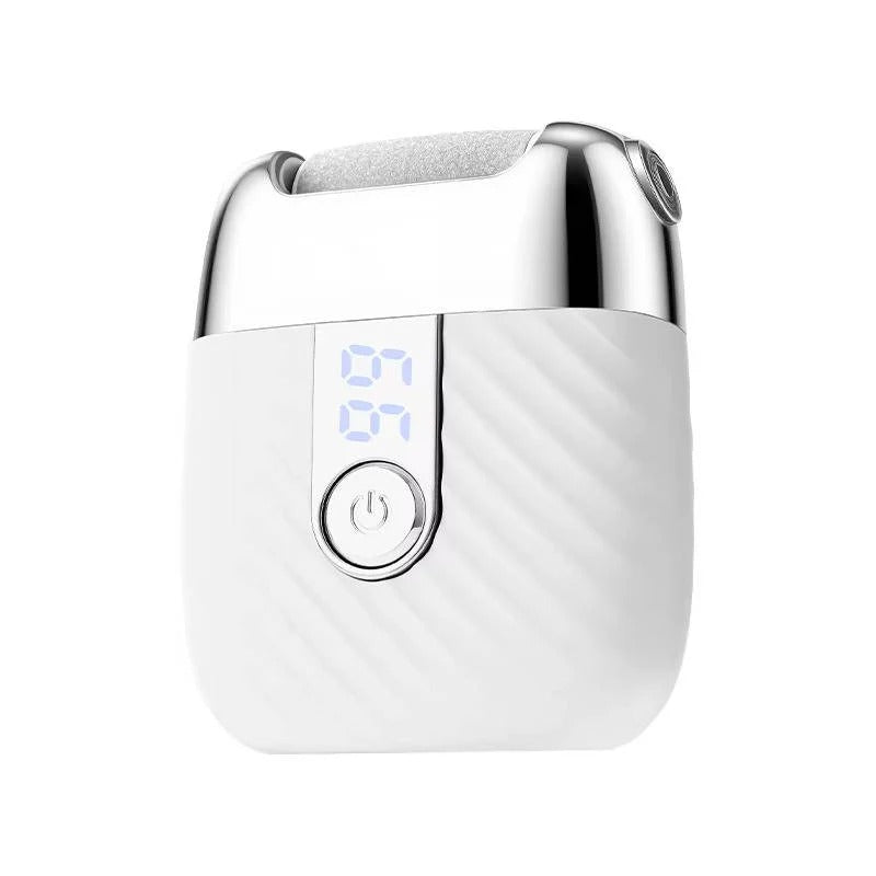 [Hometech] USB Rechargeable Electric Foot File with 3 Interchangeable Grinding Heads, Dual Speed and LED Light