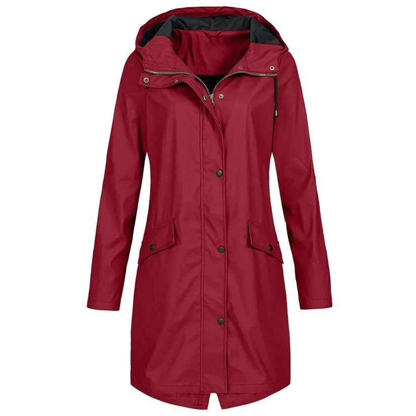 [Hometech] Women's Waterproof Rain Jacket with Lightweight Packable Design