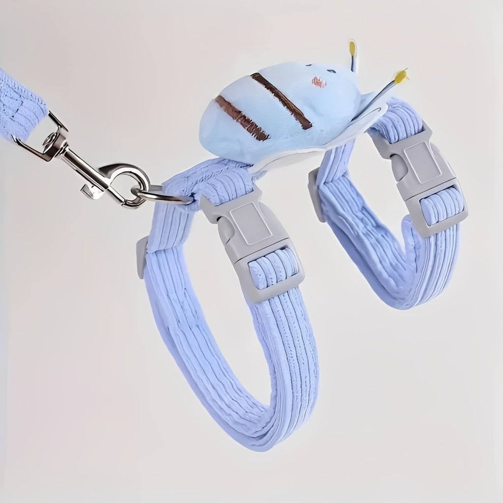 [Hometech] Cat Harness and Collar with Adjustable Straps