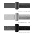 [Hometech] USB Rechargeable Electric Foot File with 3 Interchangeable Grinding Heads, Dual Speed and LED Light