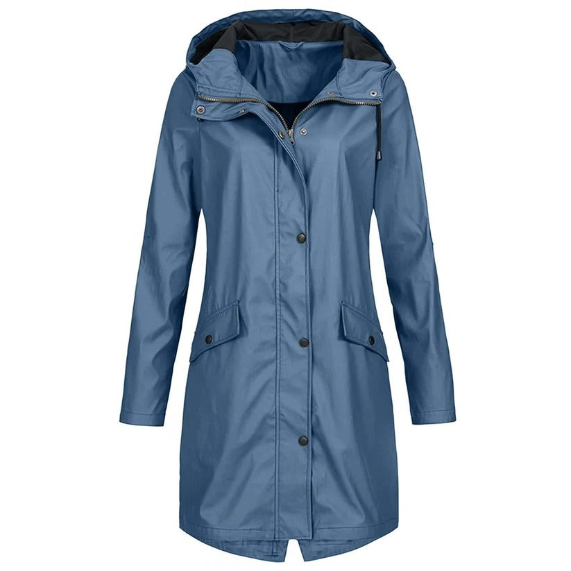[Hometech] Women's Waterproof Rain Jacket with Lightweight Packable Design