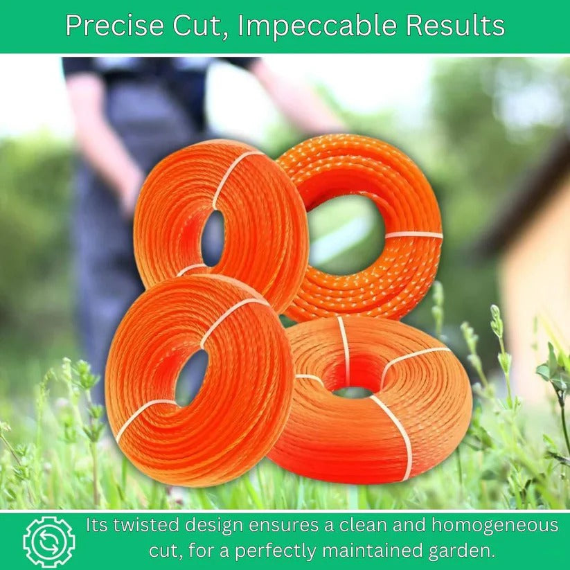 [Hometech] High Durability Twisted Nylon Trimmer Line for Garden and Lawn Maintenance