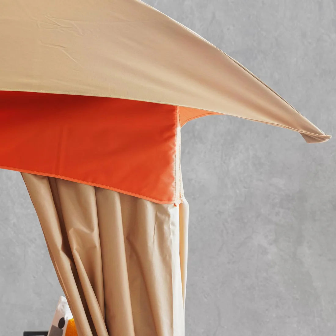 [Hometech] Sorana 3x3m Outdoor Gazebo with Seating and Table, Beige & Orange