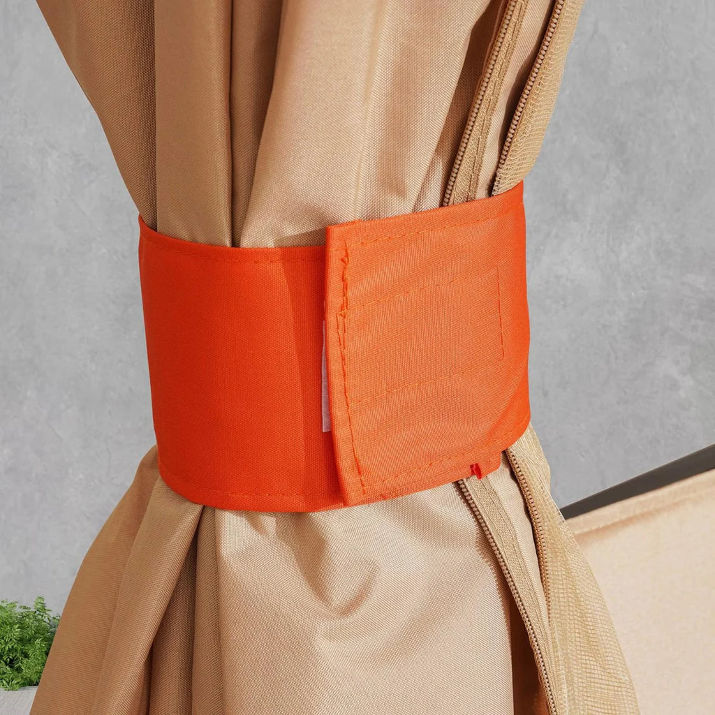 [Hometech] Sorana 3x3m Outdoor Gazebo with Seating and Table, Beige & Orange